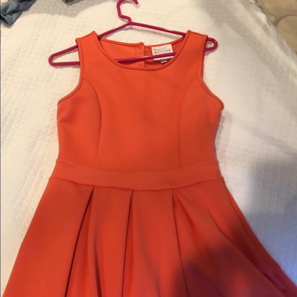 NWOT coral fit and flare dress